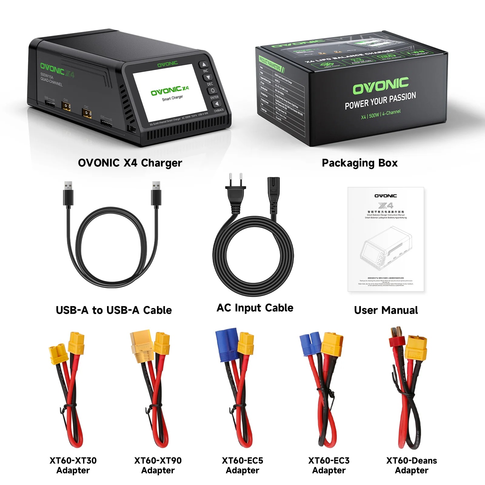 Drone Battery 3S - Ovonic X4 AC500W 4 Kanallı Akıllı